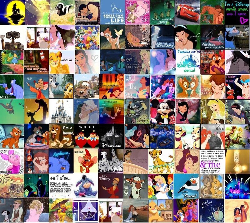 Disney collage wallpaper