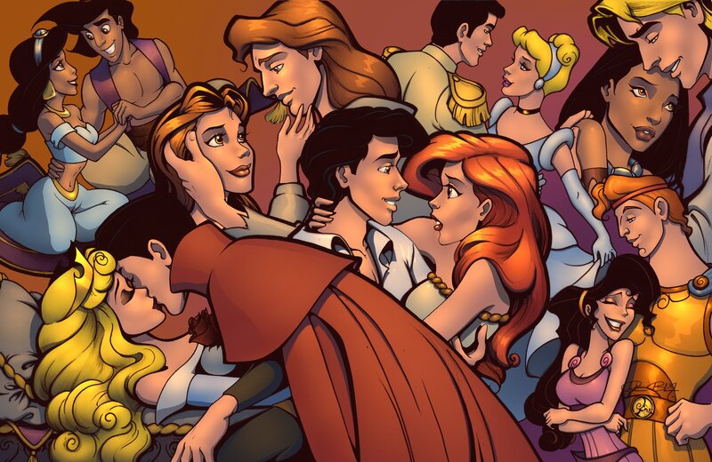 Disney couples in a dance