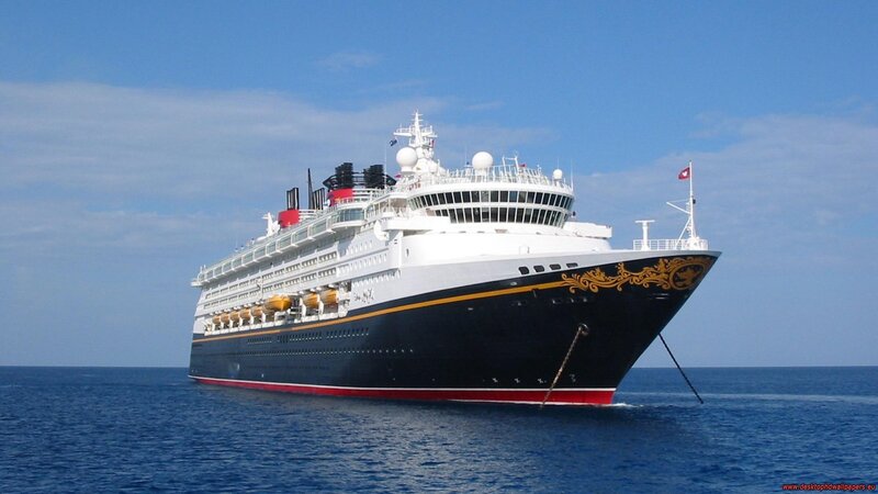 Disney cruise ship at sea