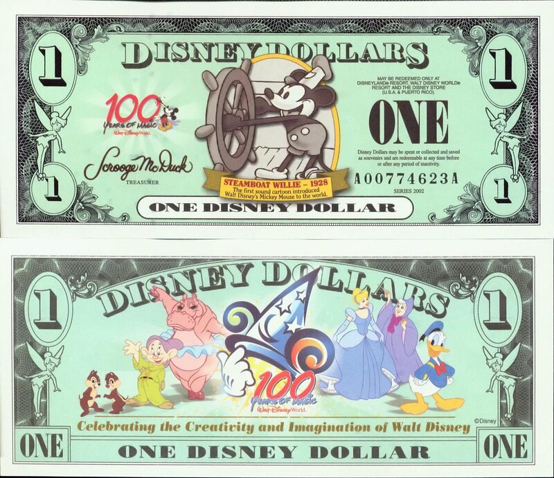 Disney Dollars 100th Anniversary