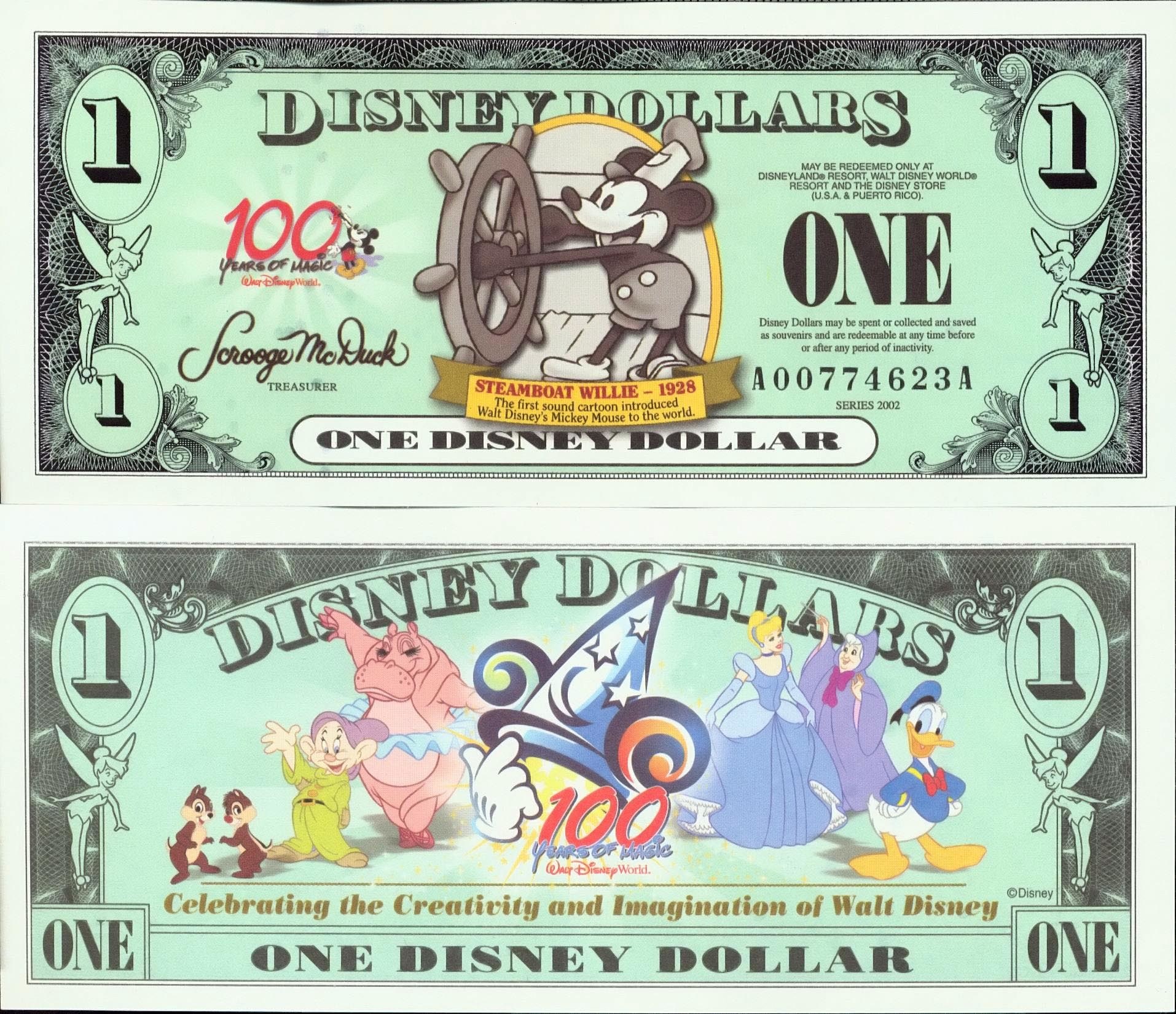 Disney Dollars 100th Anniversary