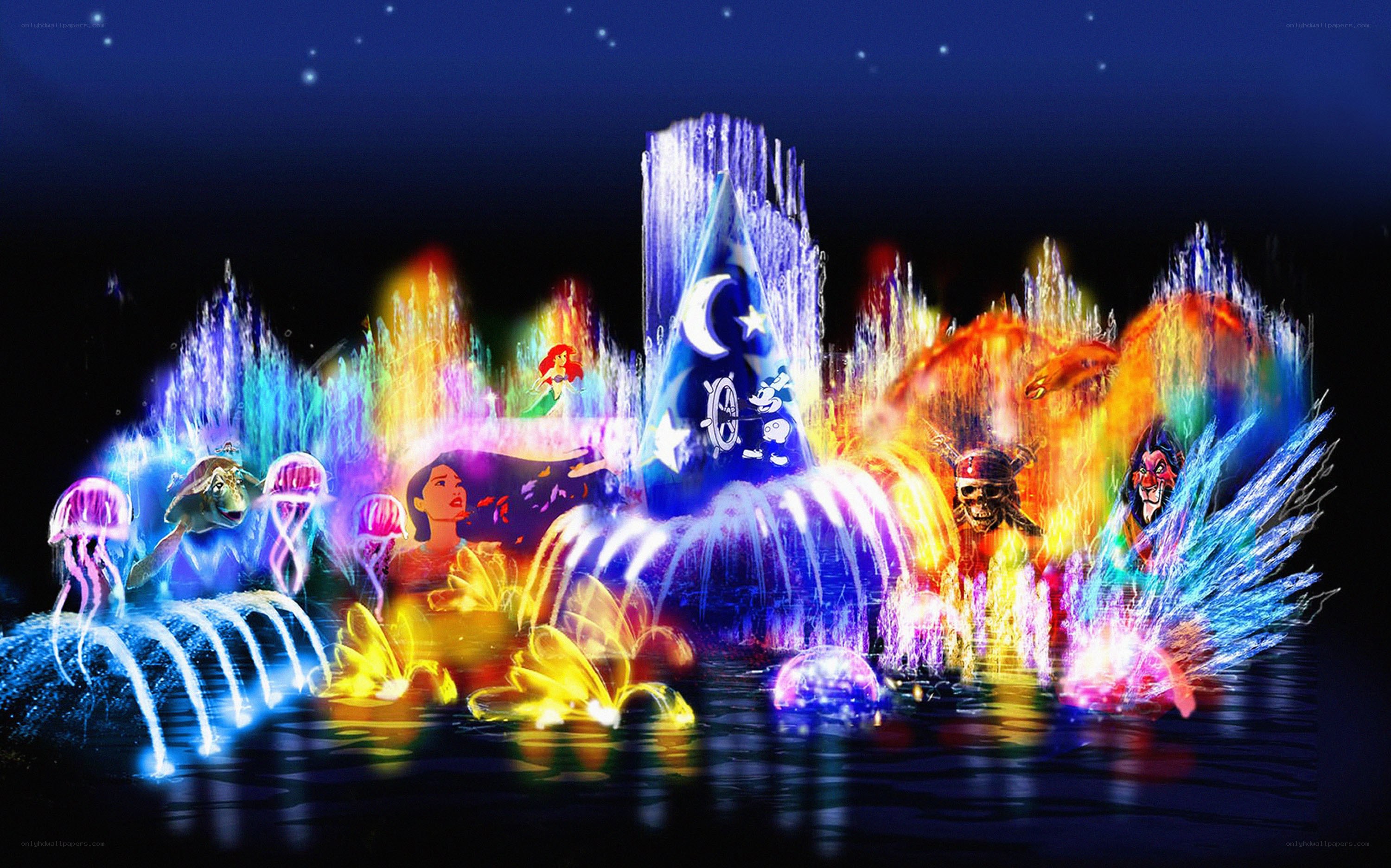 Disney nighttime water show