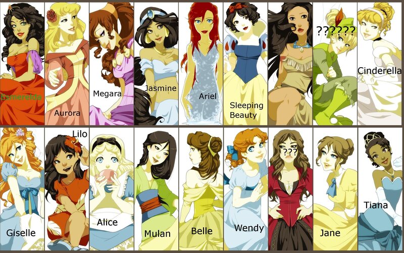Disney Princesses Character Grid