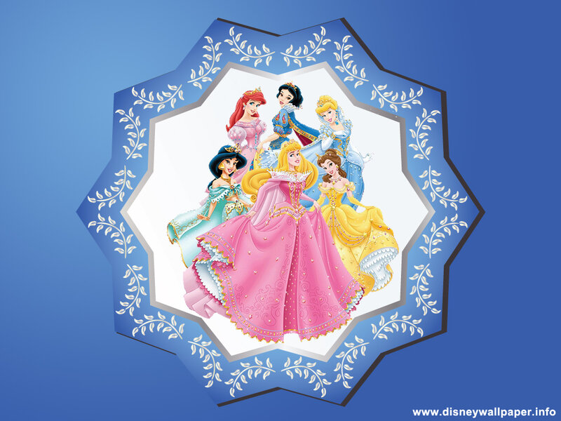 Disney Princesses Group — Blue, Joyful