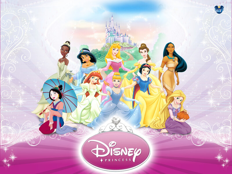 Disney Princesses Group — Pink, Magical, Afternoon