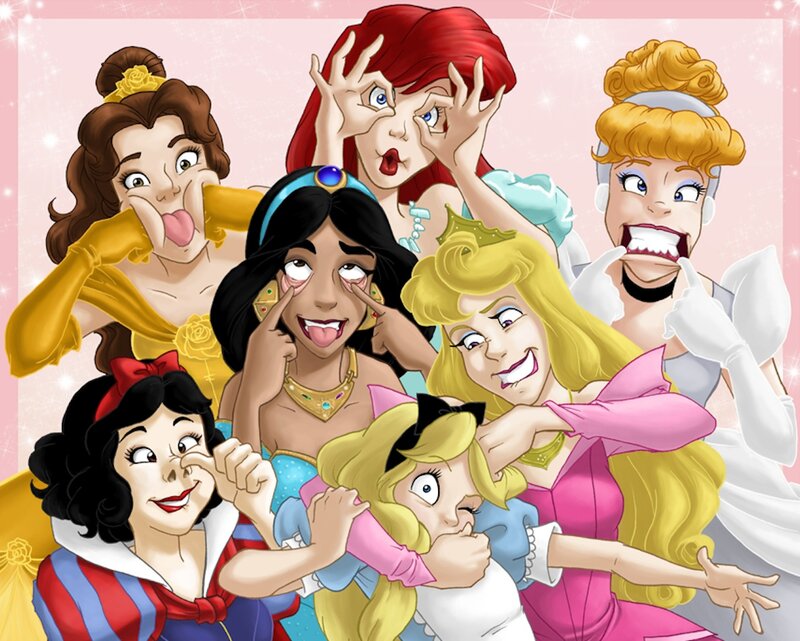 Disney Princesses Group — Pink, Playful