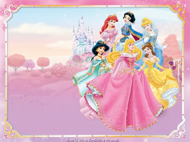 Disney Princesses in a Garden