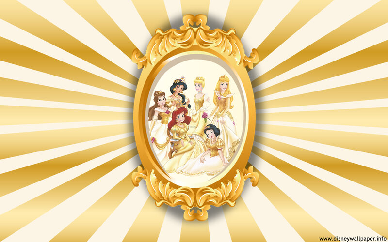 Disney Princesses in Frame — Gold
