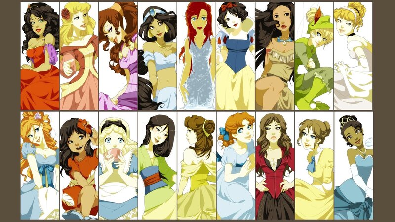 Disney Princesses in Panels