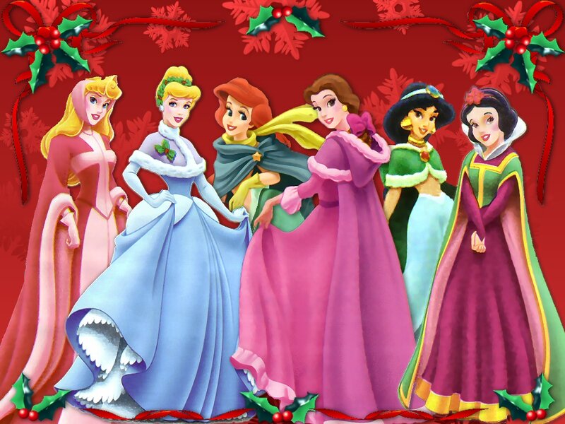 Disney Princesses in Winter Outfits