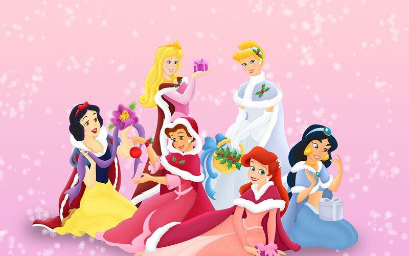 Disney Princesses in Winter — Pink