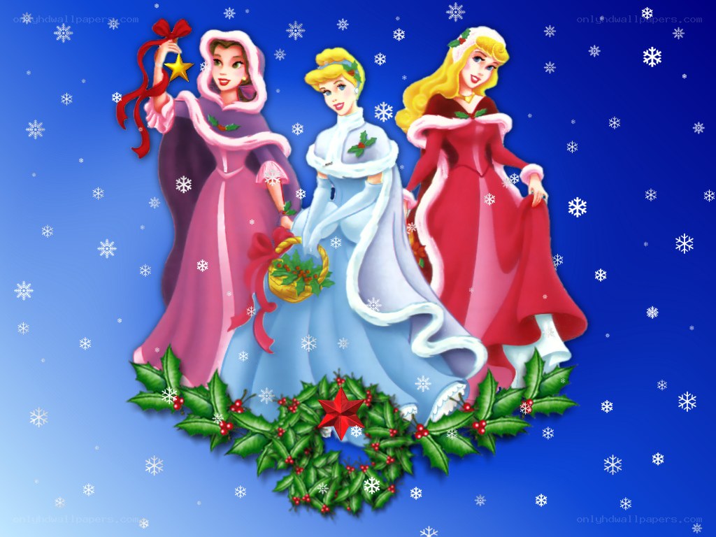 Disney princesses in winter