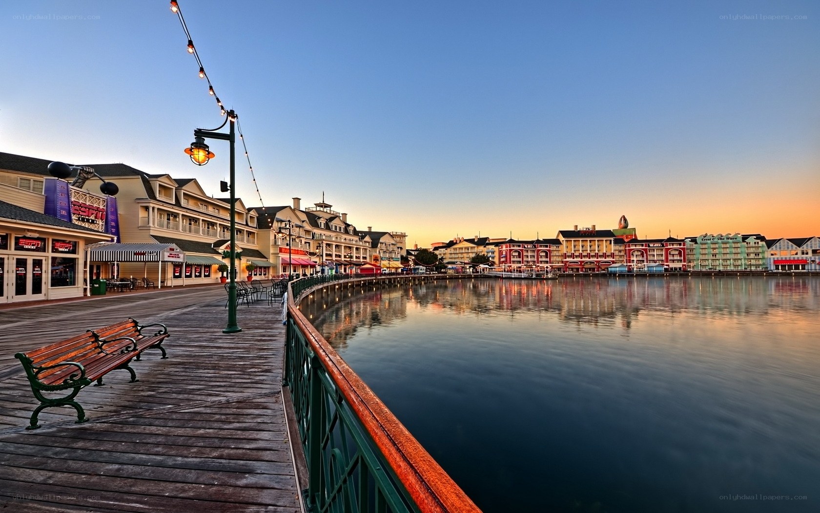 Disney's BoardWalk at dusk