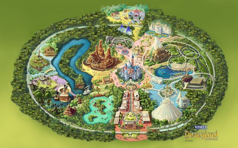 Disneyland map artwork