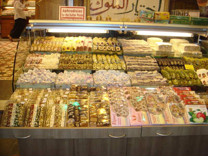 Display of Turkish Sweets — Brown