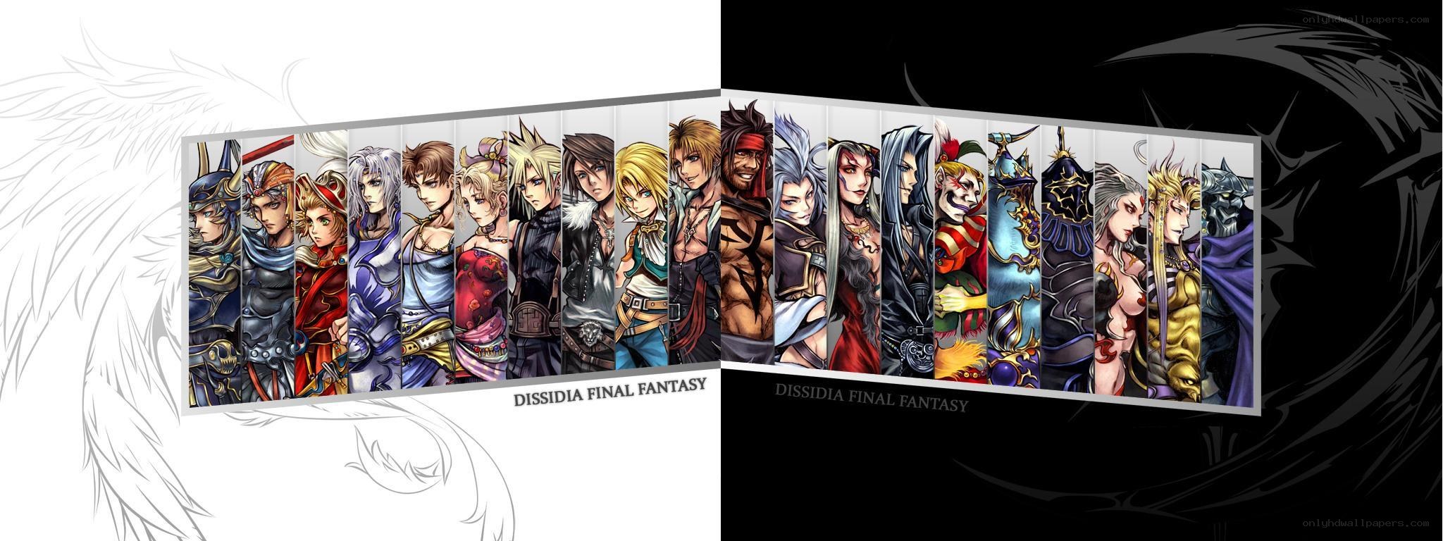 Dissidia Final Fantasy character lineup