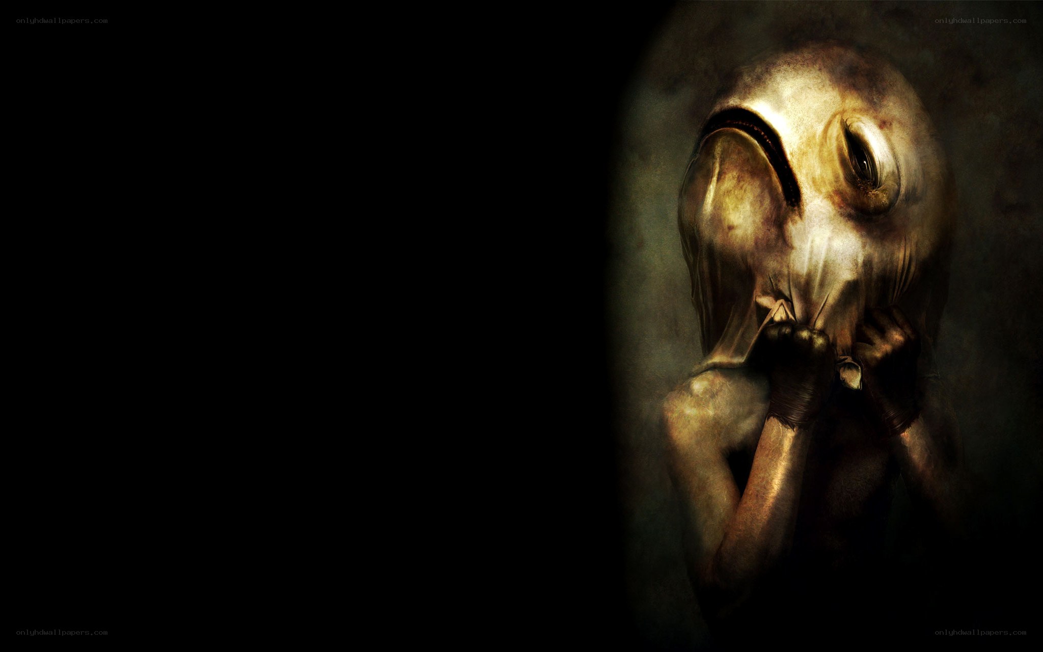 distorted alien figure