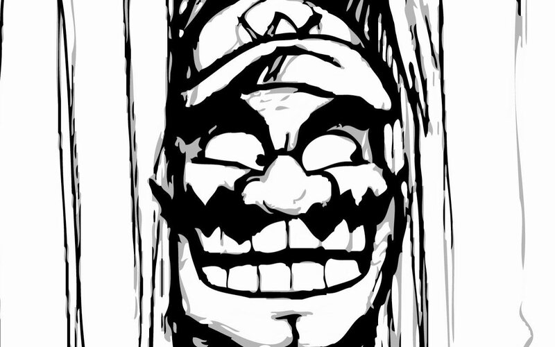 distorted cartoon face