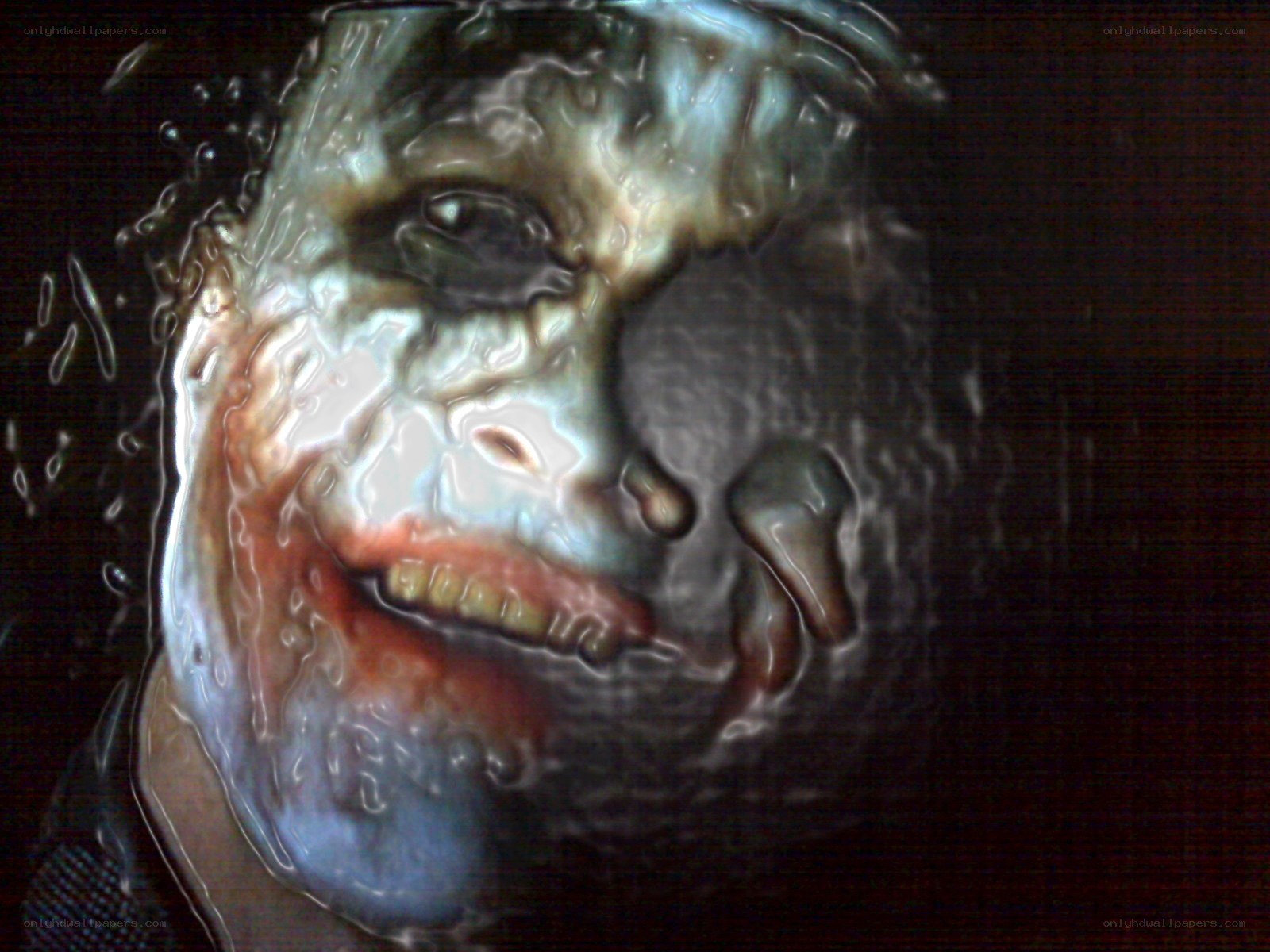 distorted joker face