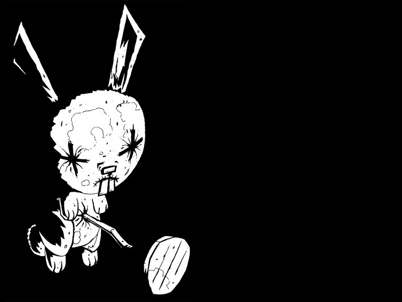 distorted rabbit character