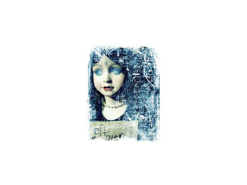 distressed doll portrait