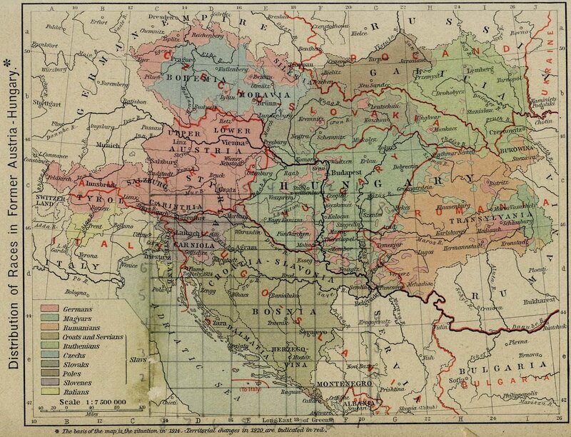 Distribution of Races in Former Austria-Hungary
