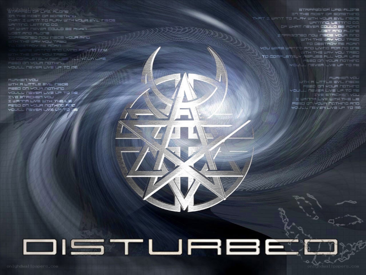 Disturbed band logo artwork
