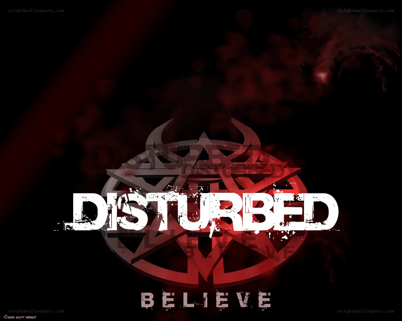 Disturbed band logo wallpaper