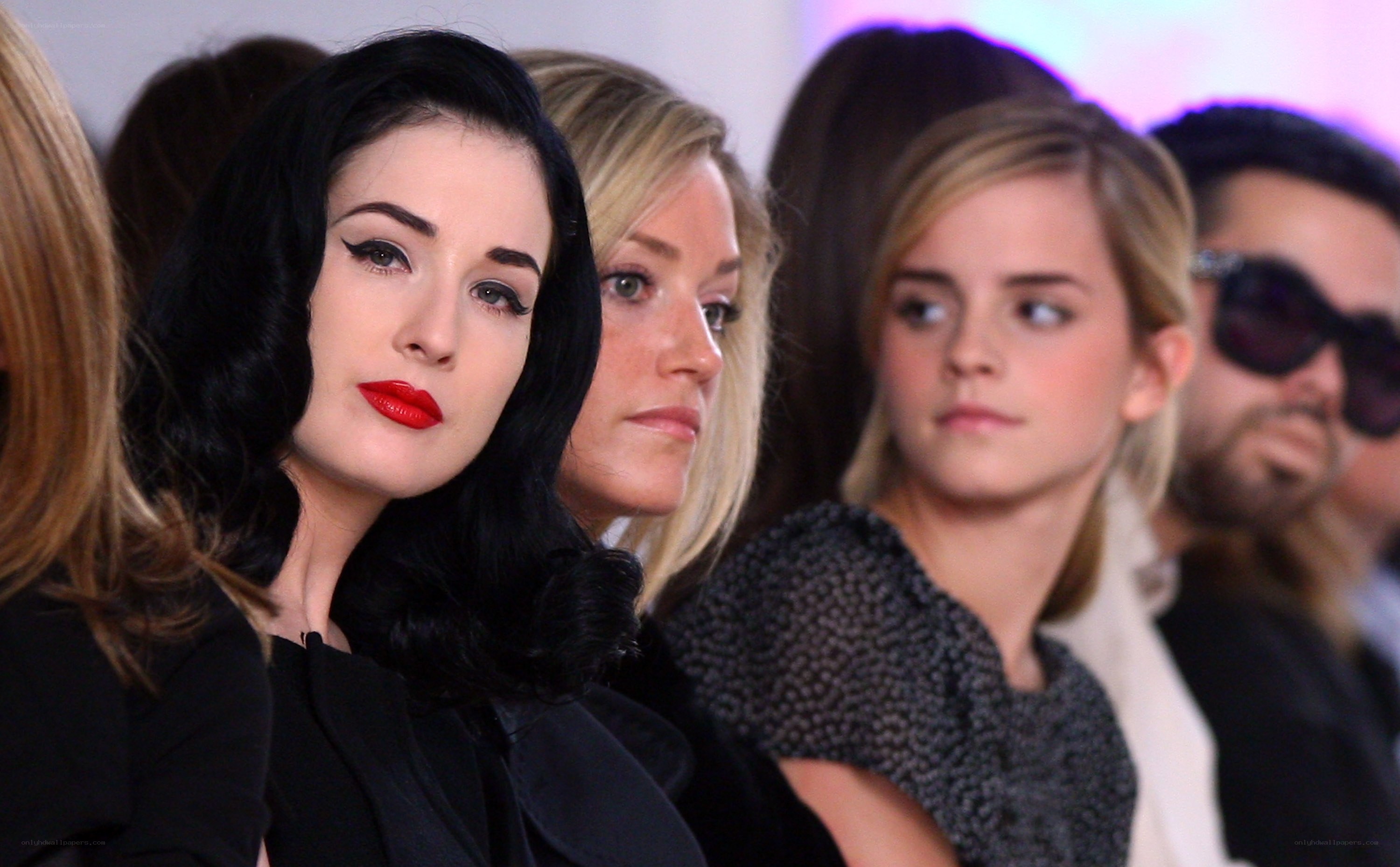 Dita Von Teese and Emma Watson at event