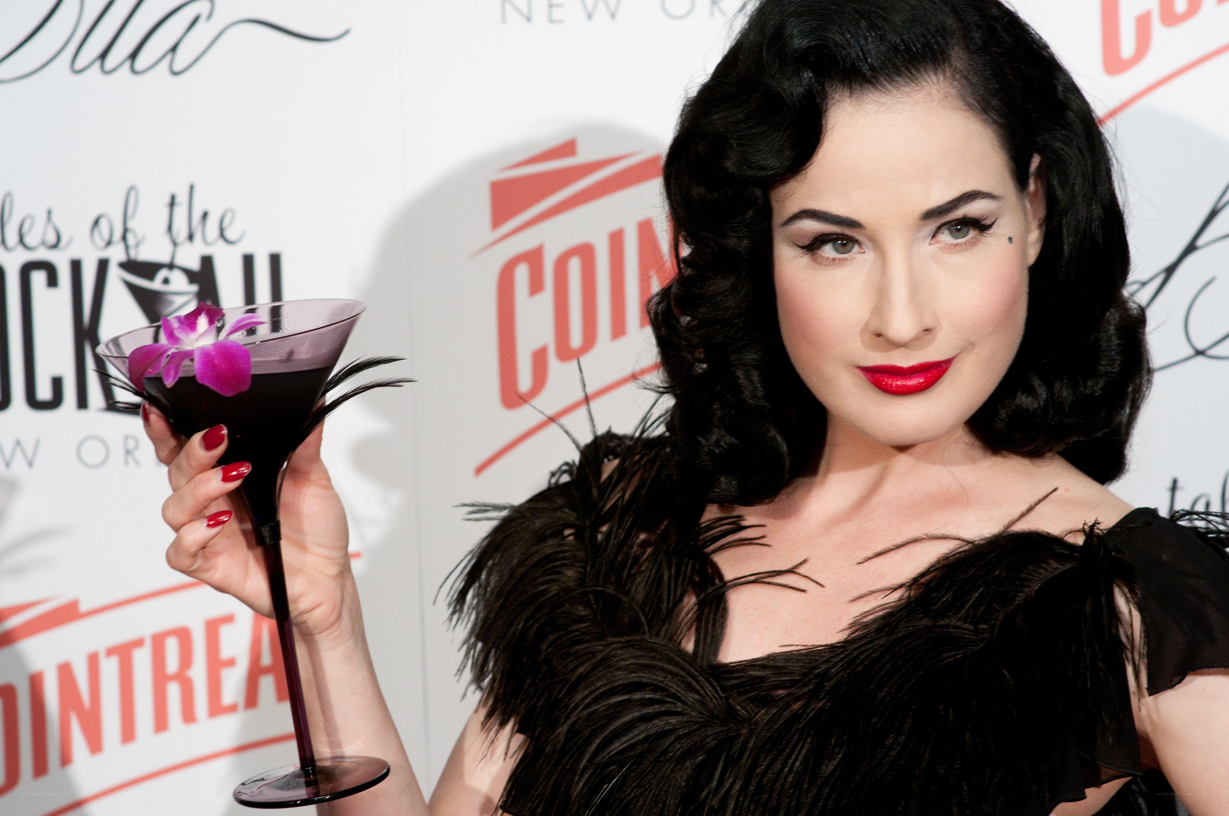 Dita Von Teese at cocktail event