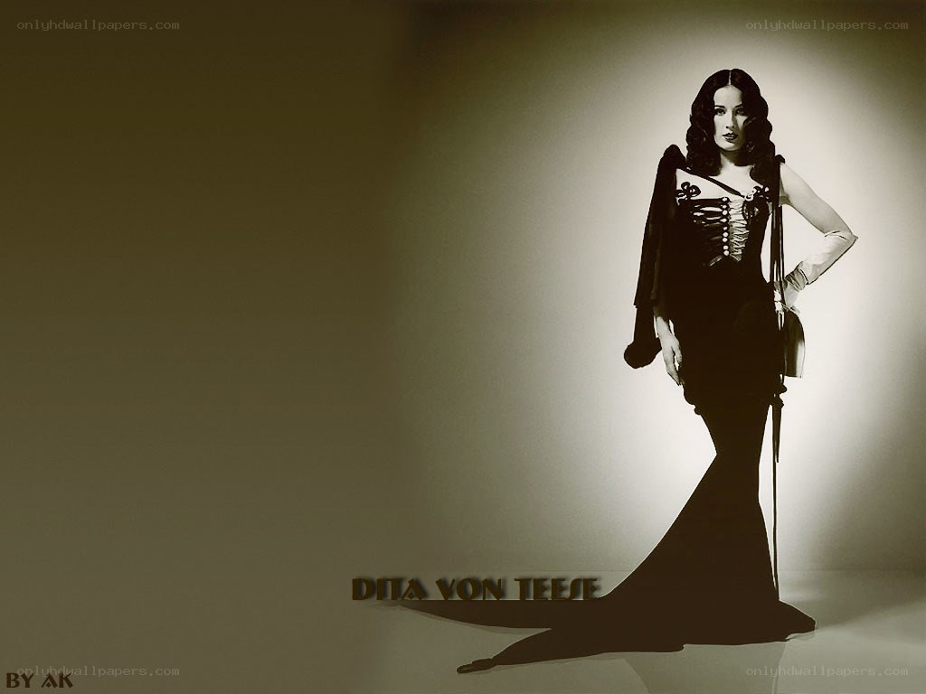 Dita Von Teese in elegant pose