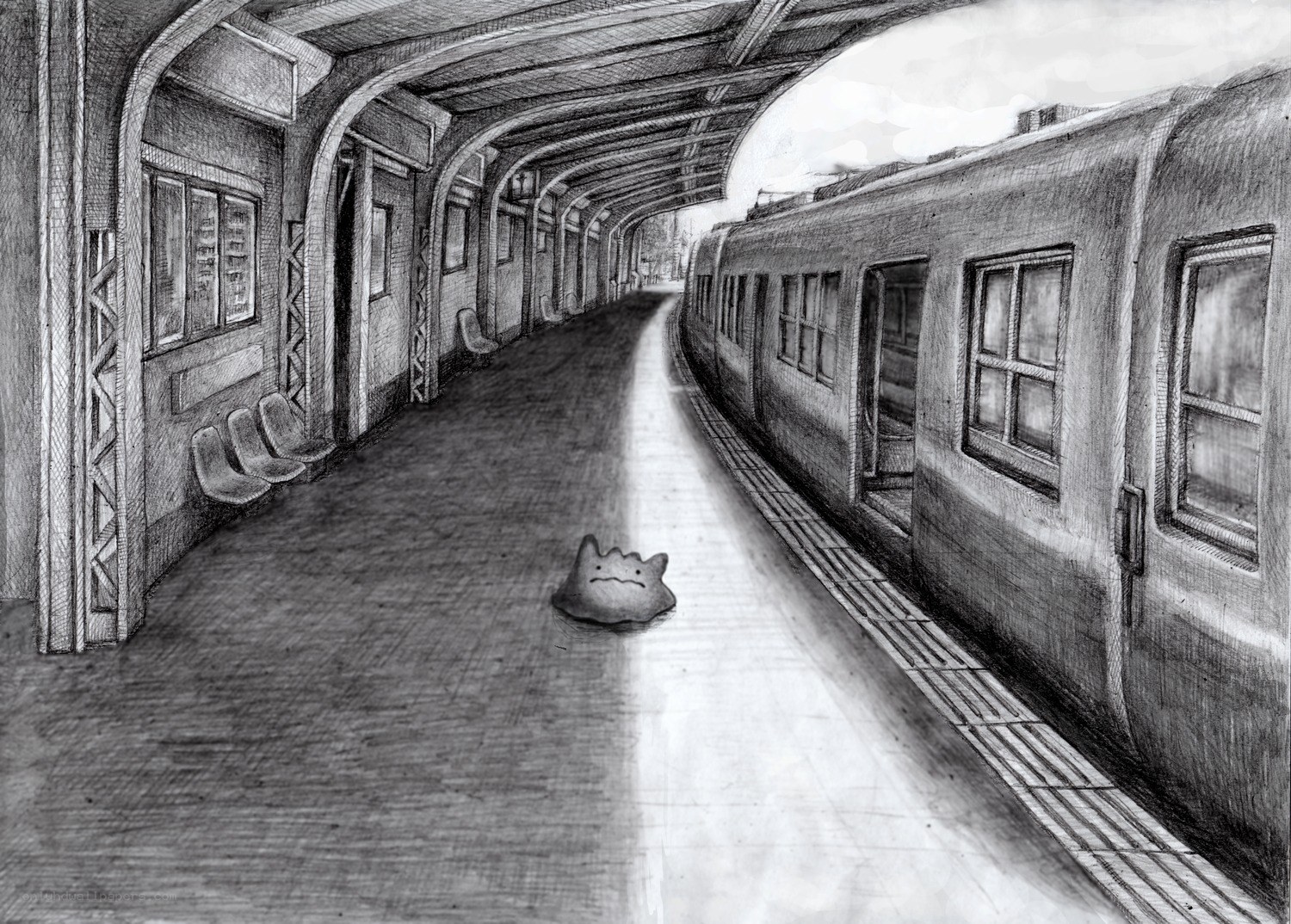 Ditto at a train station