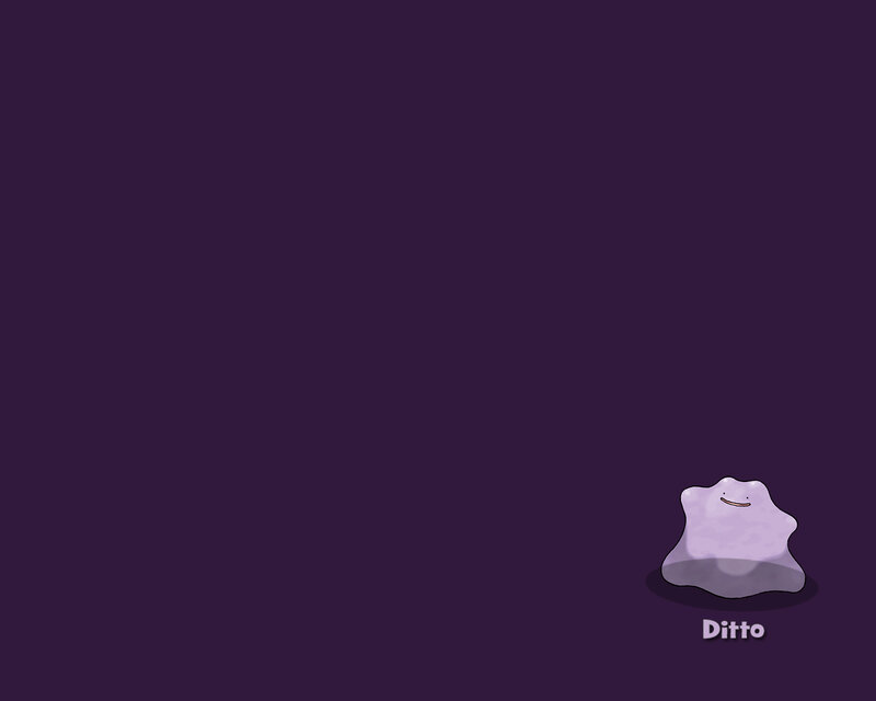Ditto character on purple background