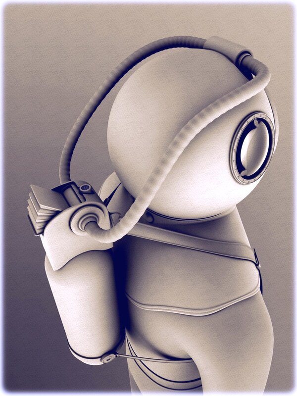 dive helmet figure
