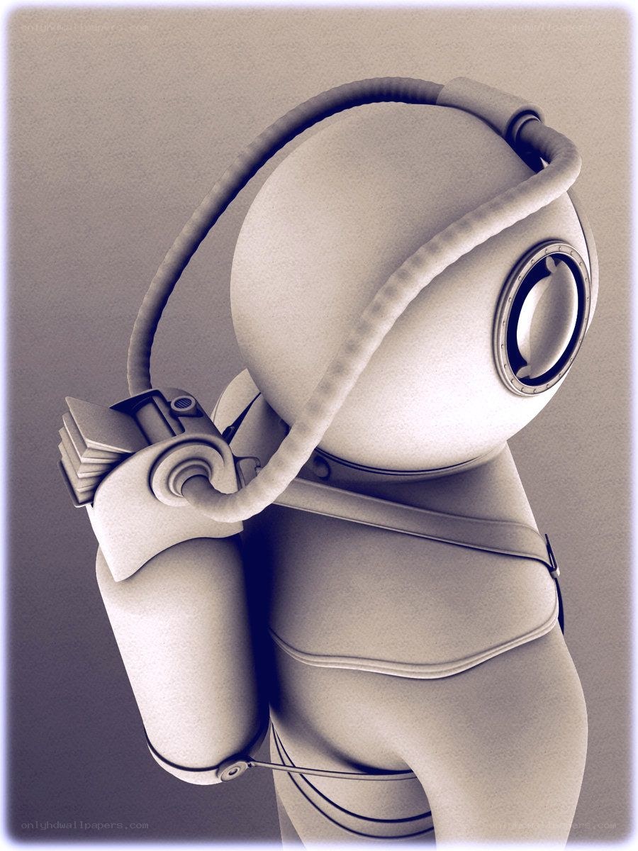 dive helmet figure