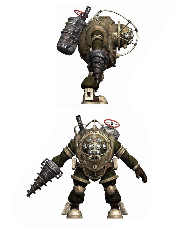 dive suit robot character