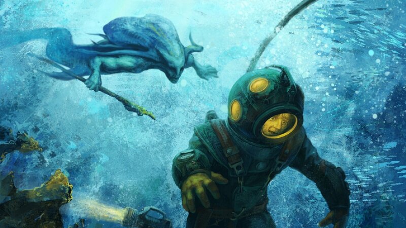 Diver and Sea Creature