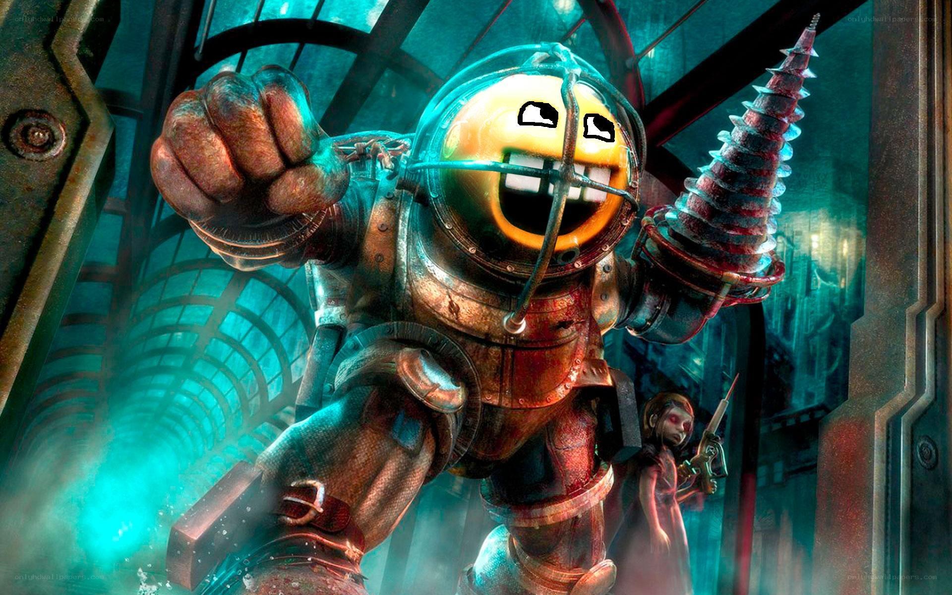 Diver character in industrial setting