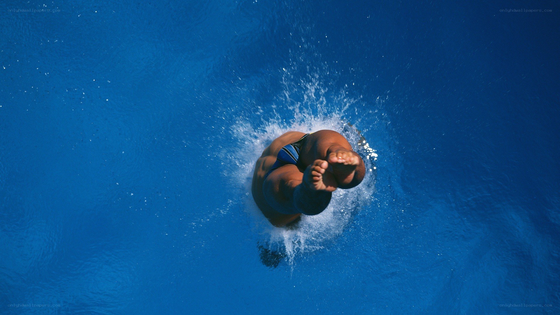 diver entering water