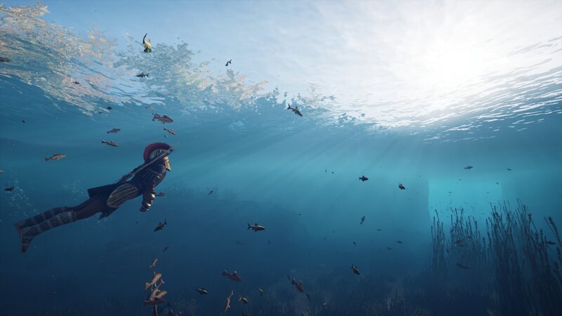 Diver in Armor Underwater