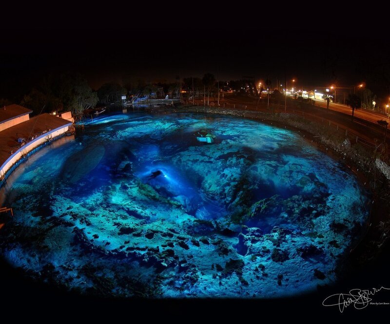 Diver in Blue Pool