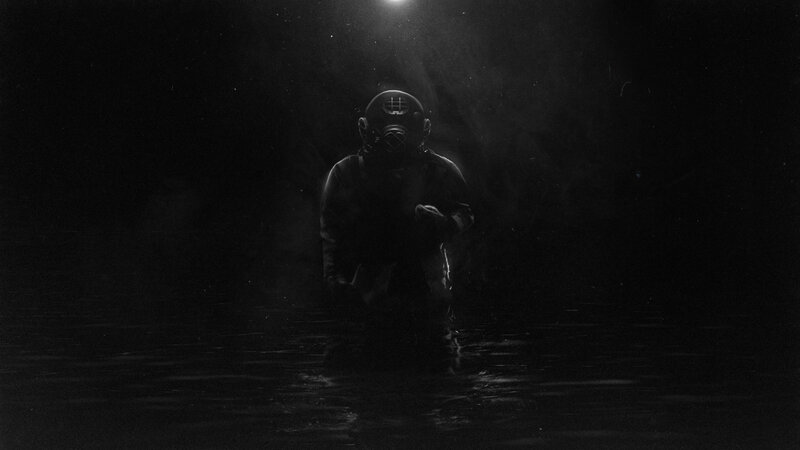 Diver in Dark Water — Black