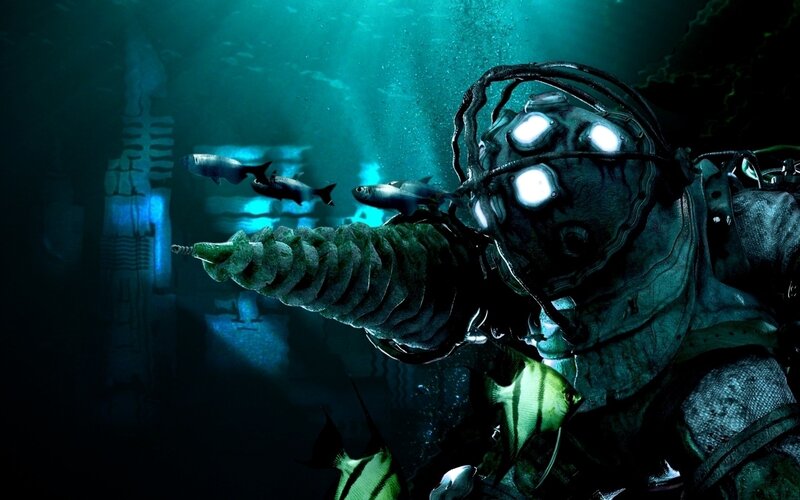 Diver in Deep Sea