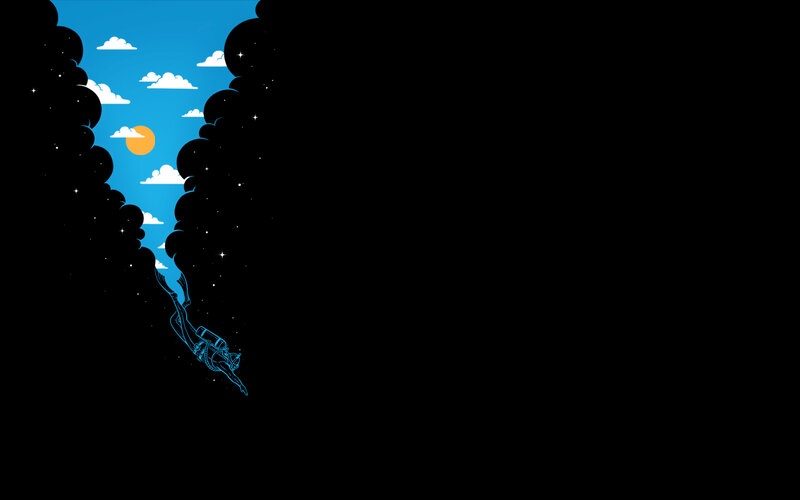 diver in sky tunnel