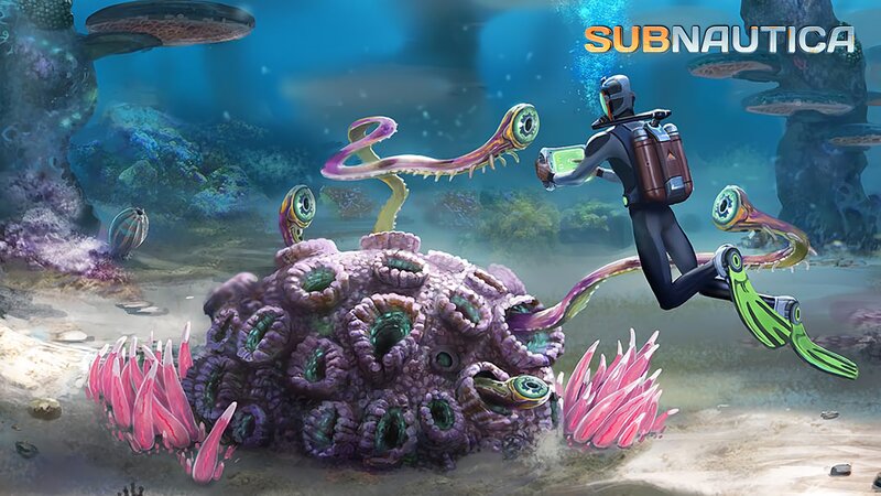 Diver Near Alien Coral