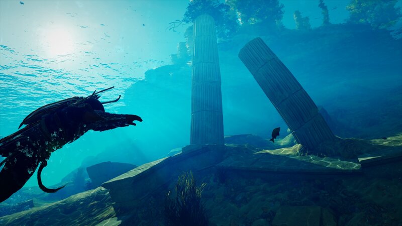 Diver Near Ruins