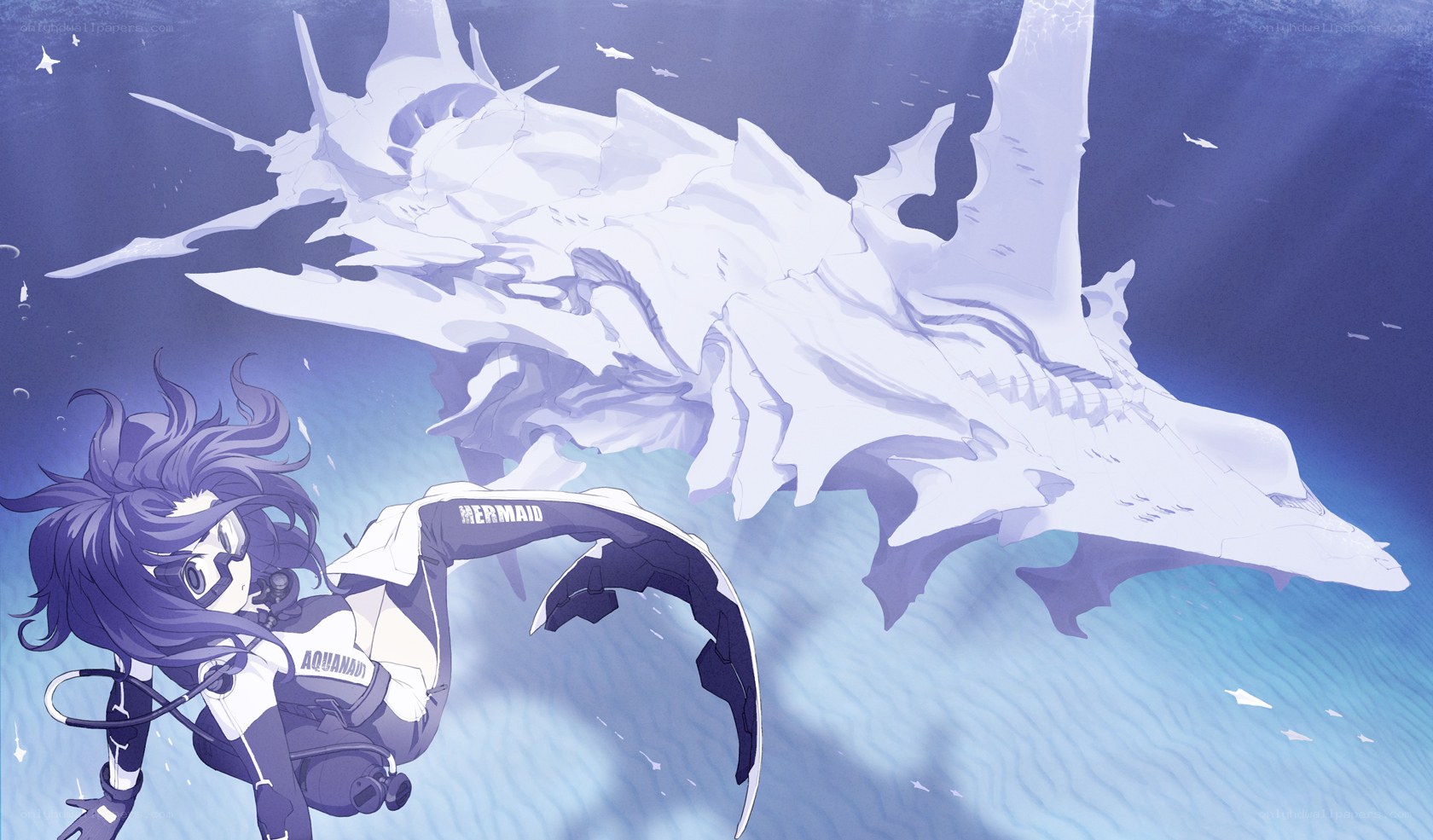 diver with giant sea creature