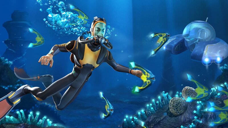 Diver with Robotic Fish