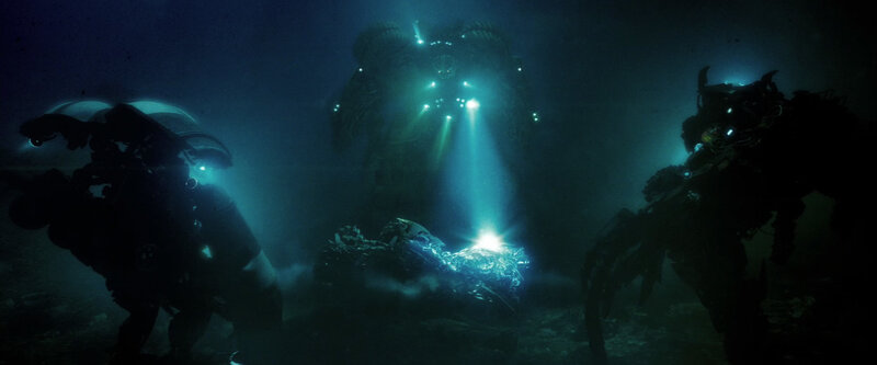 Divers Encountering Alien Creature