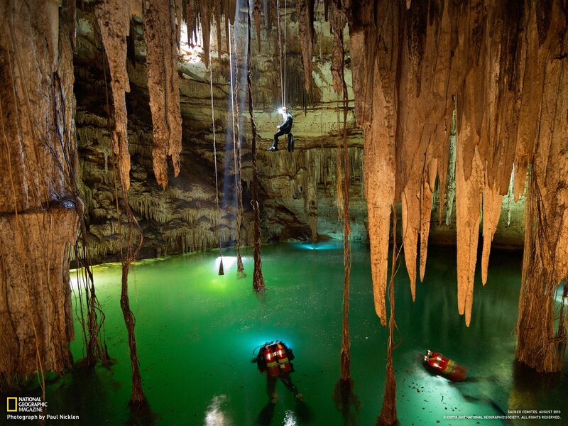Divers in Cenote
